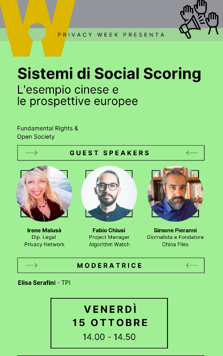 Privacy week - Sistemi di social scoring